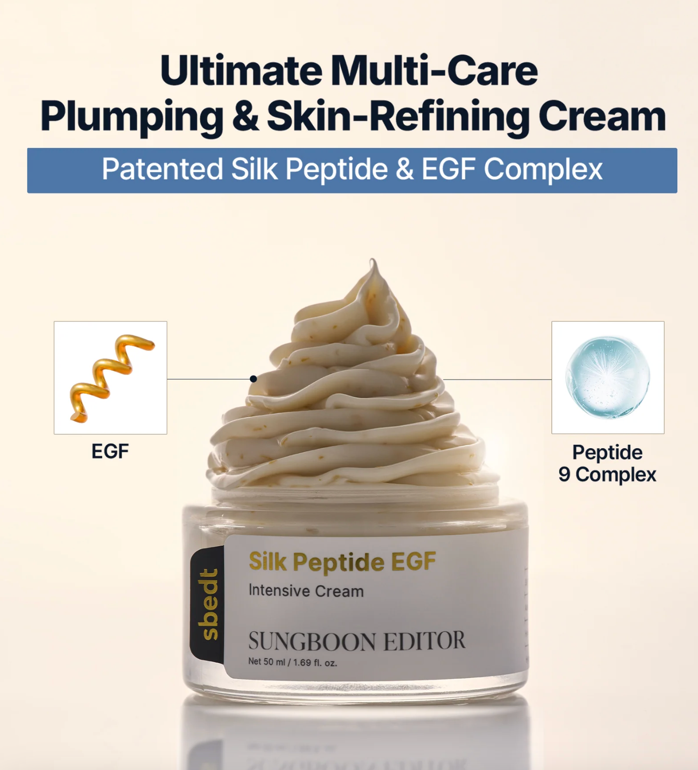 SUNGBOON EDITOR - Silk Peptide EGF Intensive Cream 50ml