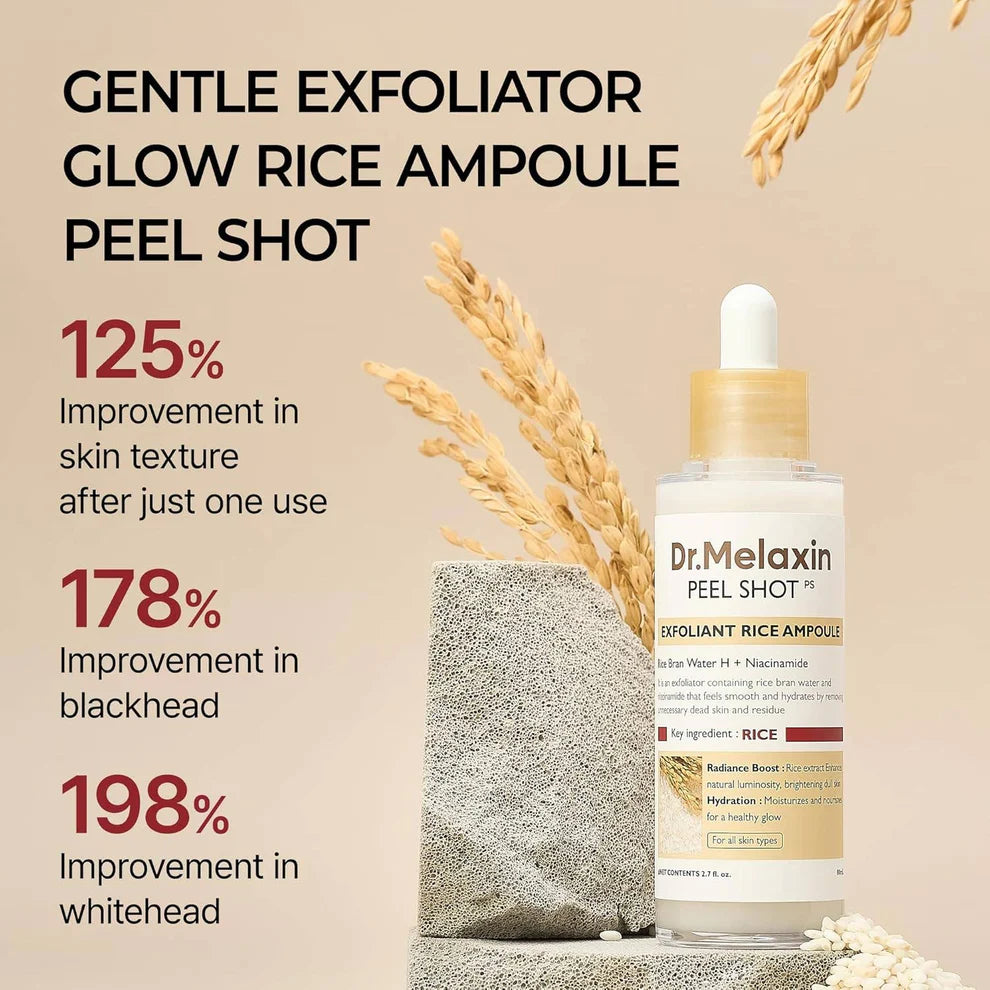 Dr.Melaxin - Peel Shot Glow White Rice Peeling Ampoule 80ml
