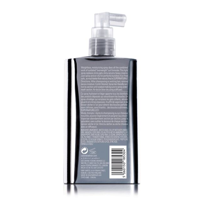A black rectangular bottle of Color WOW Dream Coat for Curly Hair with a clear pump.