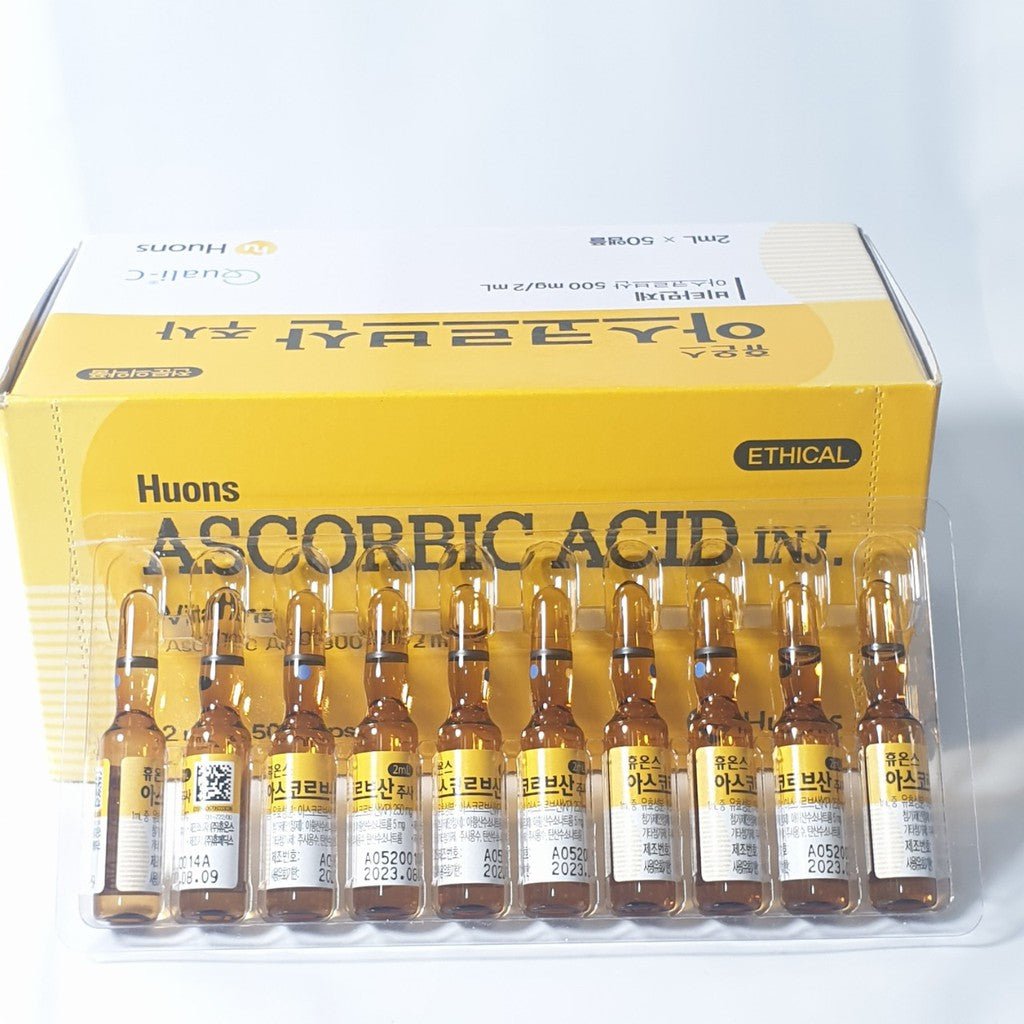 Huons Vitamin C 500mg Ascorbic Acid - Skin Whitening Ampoules - XQ