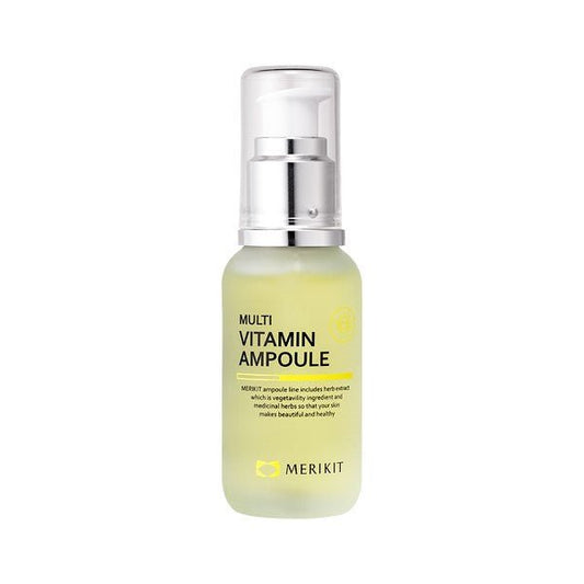 MERIKIT Multi Vitamin Ampoule in a clear bottle with a silver pump.